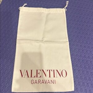 Valentino Garavani Authentic New White and Red Dust Bag 21.5 x 37 cm